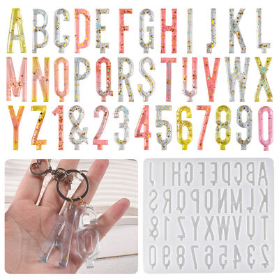 DIY Mirror Digital Letter Full Sheet 26 English Pendant Birthday Cake Insert Letter Silicone Mold