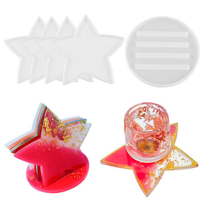 DIY Pentagram Dropper Cup Holder, Gypsum Cup Holder, Cup Storage Rack, Liquid Silicone Mold