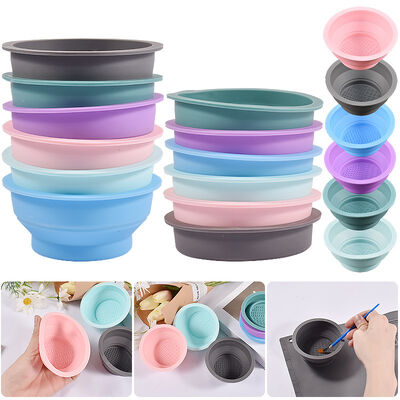 DIY Crystal Dropper Color Mixing Cup Oil Painting Washing Cup Travel Foldable Silicone Cup Mold