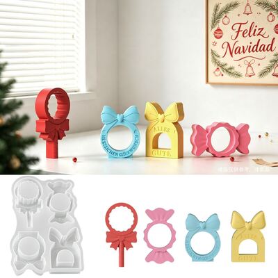 Hollow-out Bowknot Candy Gift Tag Silicone Mold DIY Aroma Diffuser Pendant Epoxy Mold