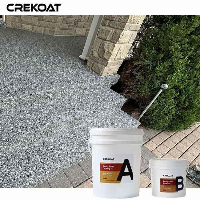 UV Resistance Epoxy Chip Floor Coating Customizable Color And Design