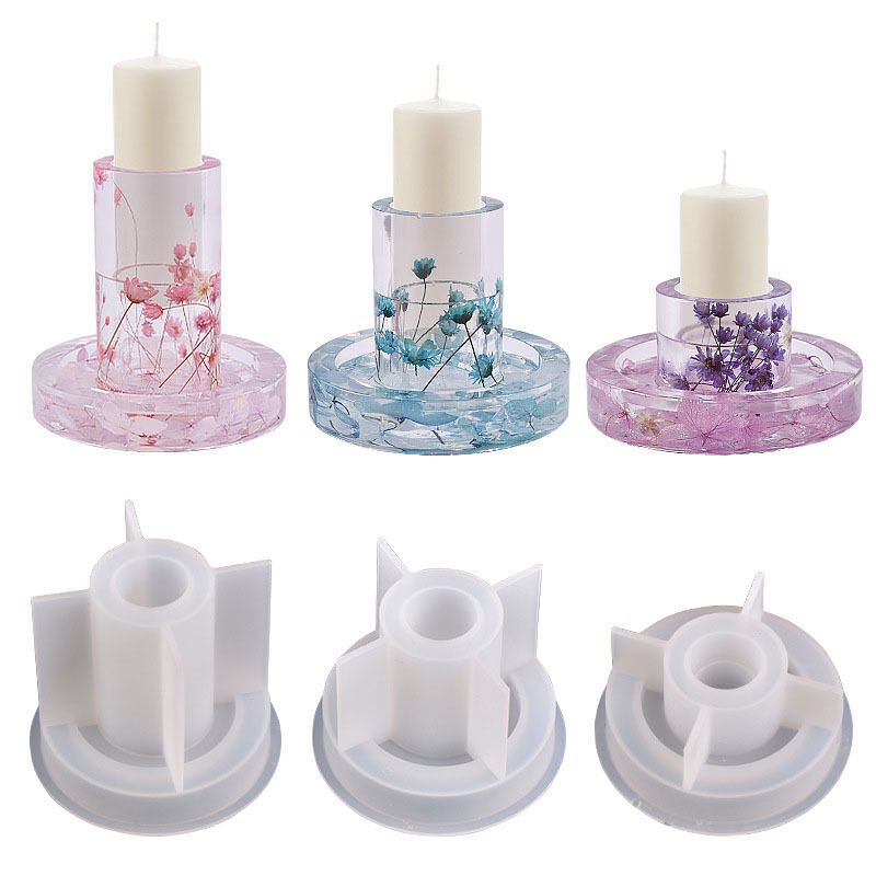 DIY Drip Glue Cement Gypsum Candle Stand Grinding Tool Round Candle ...