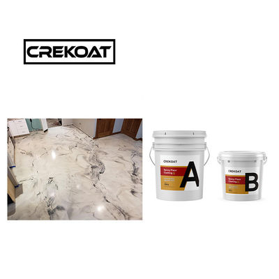 1 mm Auto nivelación de revestimiento de piso metálico epoxi amarillento con bajo olor