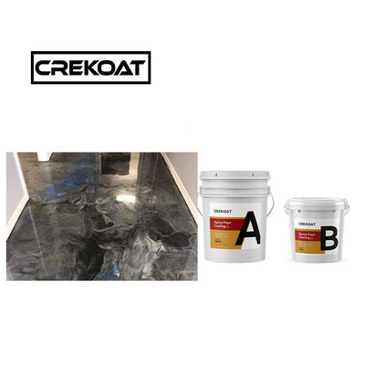 Viscosidad Pintura de piso de oro metálico de 1 mm Negro Revestimiento de piso epoxi sin costuras