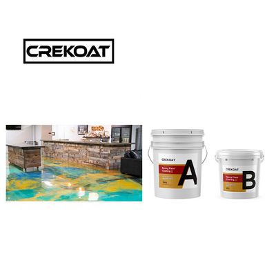 Pintura de piso epoxi impermeable cristalina 1 mm Antiderrapante recubrimiento epoxi cero COV