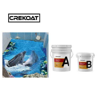 Revestimiento de suelo de resina epoxi antideslizante de 1 mm sin burbujas TDS transparente