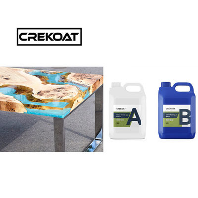 Madera de dos partes resina epoxi transparente brillante bastón espeso verter resina