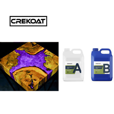 Madera de dos partes resina epoxi transparente brillante bastón espeso verter resina