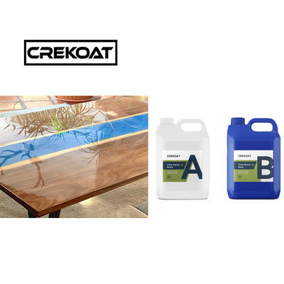 Resina epoxi de vidrio líquido polivalente arenada en el borde del río Resina epoxi de mesa