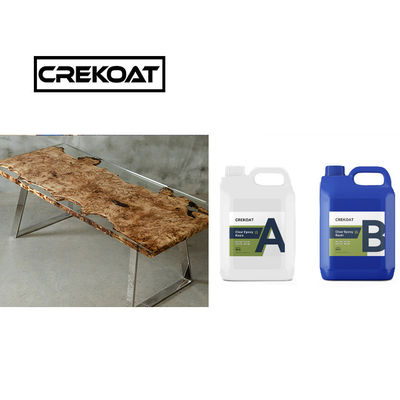 Libre de VOC Resina epoxi clara de la parte superior de la mesa Bajo olor Live Edge Resina epoxi larga cura