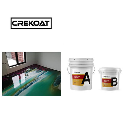 Revestimiento de piso de resina epoxi brillante Revestimiento de piso 3D sin costuras endurecido