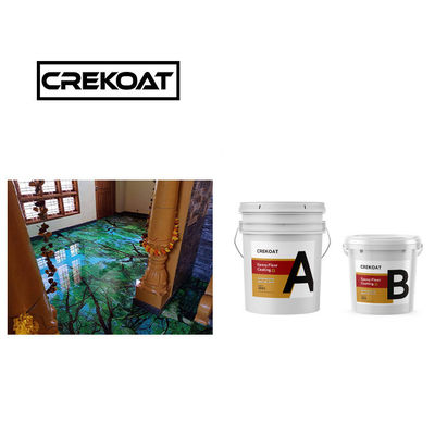 Revestimiento de suelo de resina epoxi resistente a los ácidos para secado libre de polvo 3 mm autonivelación