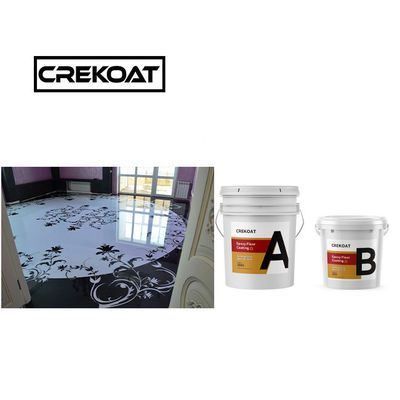 Pintura para suelos epoxi de alto brillo de pincel Desinfección de espuma de revestimiento decorativo limpiable