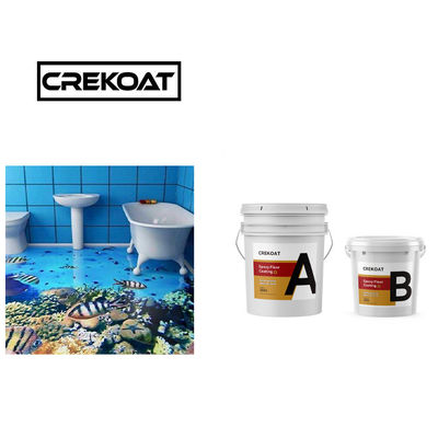 Revestimiento de piso de resina epoxi no tóxica Bajo olor Pintura 3D de piso epoxi Durabilidad