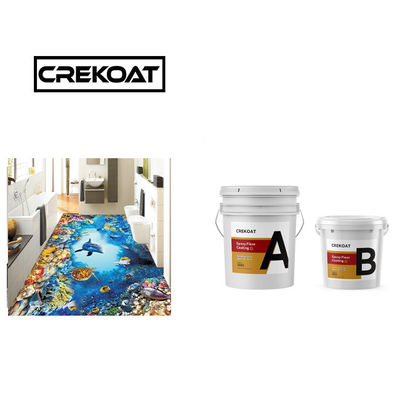 21 Revestimiento de piso de resina epoxi transparente 3D limpiable Seca rápida