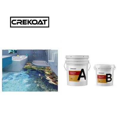 21 Revestimiento de piso de resina epoxi transparente 3D limpiable Seca rápida