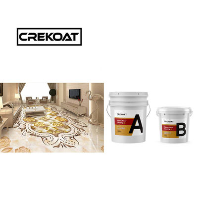 Revestimiento de suelo de resina epoxi transparente degradable 3D metálico sin grietas MSDS