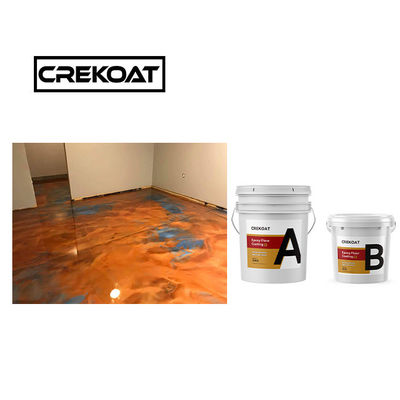 1 mm Auto nivelación de revestimiento de piso metálico epoxi amarillento con bajo olor