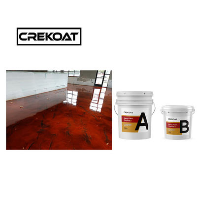 1 mm Auto nivelación de revestimiento de piso metálico epoxi amarillento con bajo olor