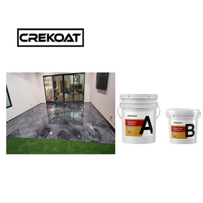 Revestimiento de suelo epoxi metálico azul brillante suavizado, no tóxico y con bajo olor TDS