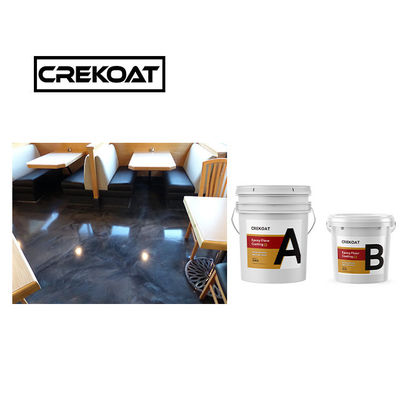 Pintura de piso epoxi impermeable cristalina 1 mm Antiderrapante recubrimiento epoxi cero COV