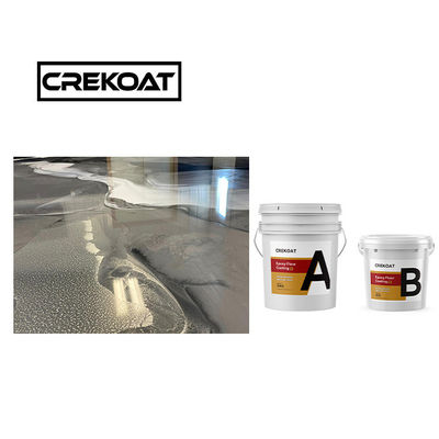 Pintura de piso epoxi impermeable cristalina 1 mm Antiderrapante recubrimiento epoxi cero COV