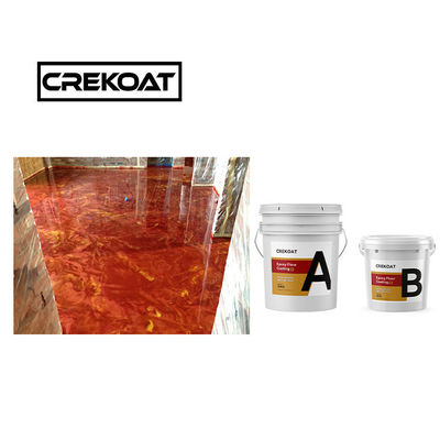 Pintura de piso epoxi impermeable cristalina 1 mm Antiderrapante recubrimiento epoxi cero COV