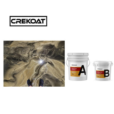 Antimicrobiano Revestimiento de suelo resistente a los arañazos sin burbujas Pintura de piso epoxi negra