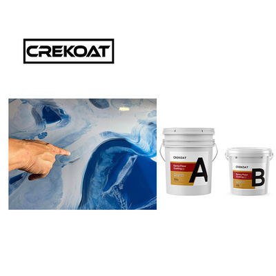 Revestimiento de suelo de epoxi metálico puro Gloss de revestimiento de epoxi libre de disolventes