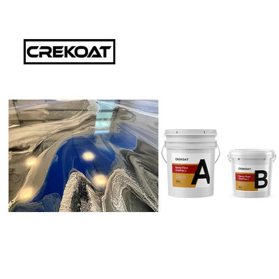 Revestimiento de piso de 3 mm de mármol metálico epoxi sin burbujas Curado rápido