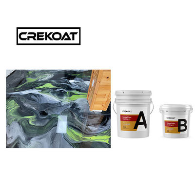 Revestimiento de resina epoxi cristalina transparente sin costuras Cero COV 100% sólidos