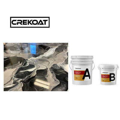Basecoat Revestimiento de suelo de epoxi metálico transparente Viscosidad limpiable