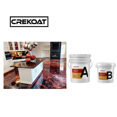 Basecoat Revestimiento de suelo de epoxi metálico transparente Viscosidad limpiable