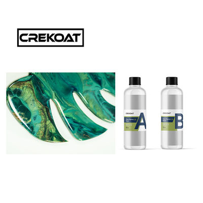 Kit de arte de resina epoxi cristalina clara artesanía auto nivelación mezcla fácil 1:1 relación