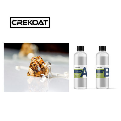 Brillante Vertido profundo, transparente, epoxi rígido, 2 partes, resina transparente, antiamarelamiento para artesanía