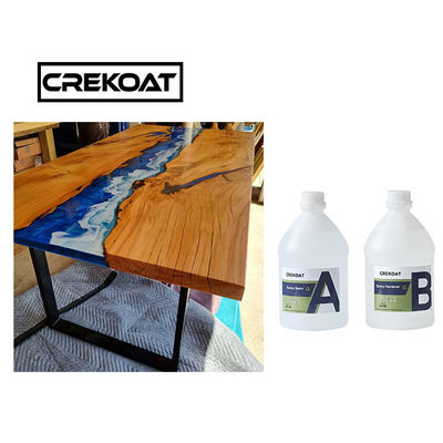 2/1 Relación Kit de fundición de resina epoxi clara para mesas de río Bajo olor