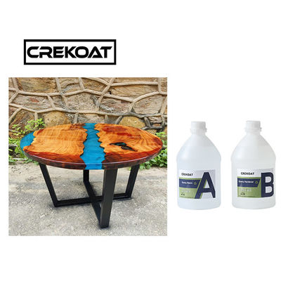 Uno mismo colable que nivela la pieza Crystal Clear Resin de la resina de epóxido de la sobremesa dos