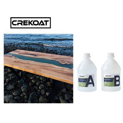 Uno mismo colable que nivela la pieza Crystal Clear Resin de la resina de epóxido de la sobremesa dos