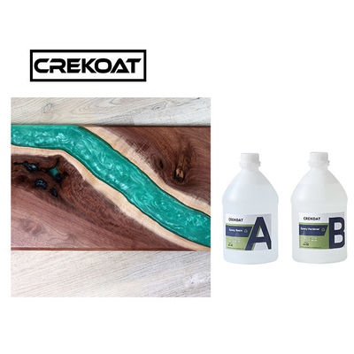 Uno mismo colable que nivela la pieza Crystal Clear Resin de la resina de epóxido de la sobremesa dos