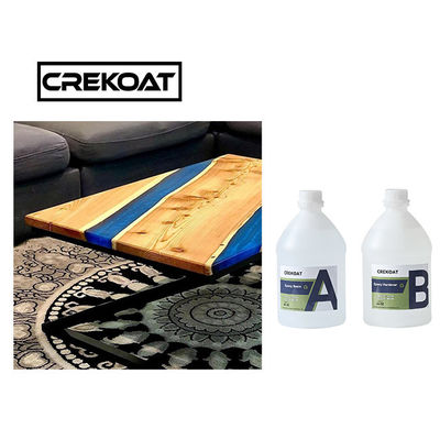 Uno mismo colable que nivela la pieza Crystal Clear Resin de la resina de epóxido de la sobremesa dos