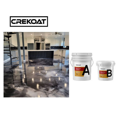 Rasguño anti Grey Color de la capa de epoxy metálica durable del piso