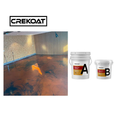 Capa metálica duradera del suelo del epóxido 3d para el ladrillo de madera