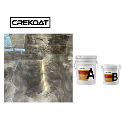 Capa metálica duradera del suelo del epóxido 3d para el ladrillo de madera