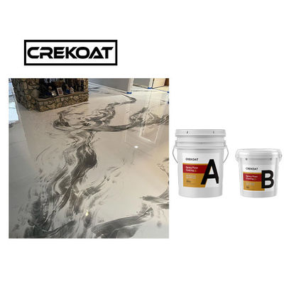 Rasguño de la capa del piso de Crystal Clear Concrete Metallic Epoxy resistente