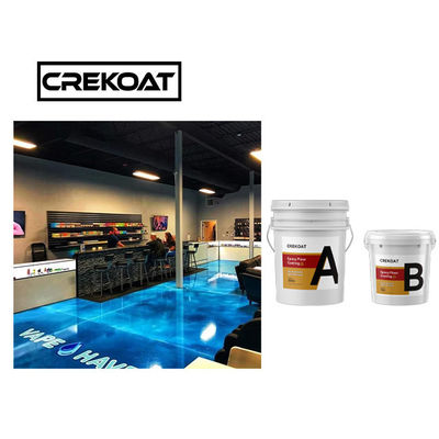 Piso de epoxy metálico azul del TDS que cubre la alta pintura del piso del lustre