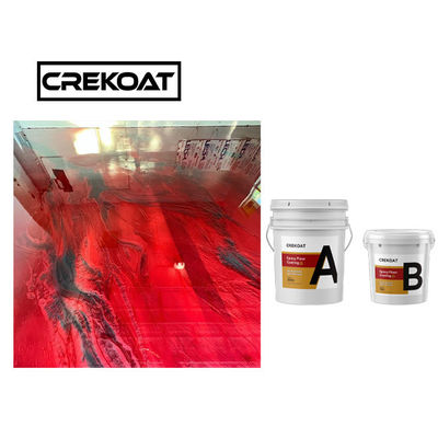 Piso de epoxy metálico azul del TDS que cubre la alta pintura del piso del lustre