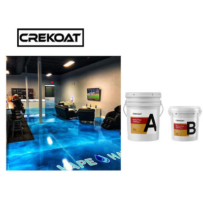 Piso de epoxy metálico azul del TDS que cubre la alta pintura del piso del lustre