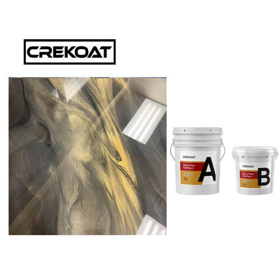 Burbuja de epoxy del piso del remolino metálico translúcido de la resina libre