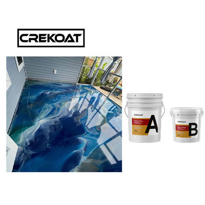 Uno mismo que desgasifica el piso de epoxy metálico que cubre la resina de epoxy y el endurecedor en enlace fuertes