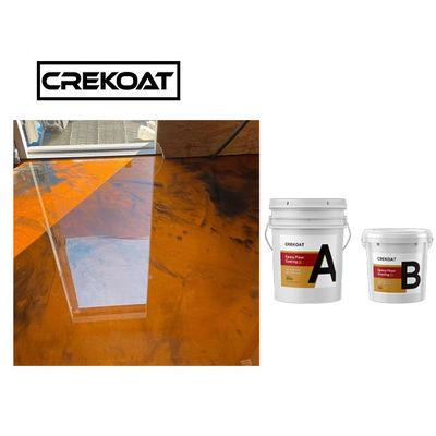 2 porciones pegan viscosidad baja del garaje de la resina del piso de la pintura del polímero con epóxido metálico del claro